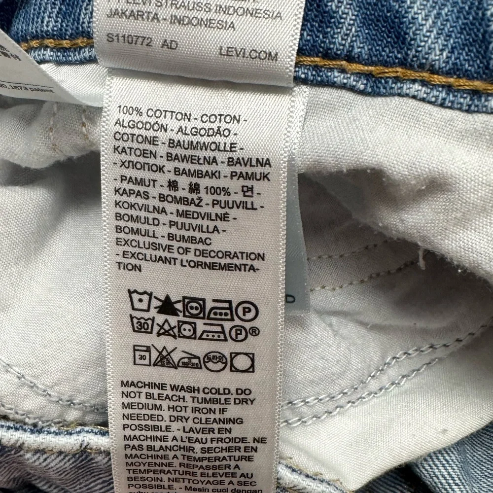 Levi’s Super Low Jeans Women’s 27 Light Wash Straight Y2K Denim - Picture 6 of 6